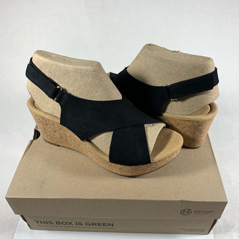 Sz 10W CLARKS Women’s Annadel Eirwyn Wedge Sandal